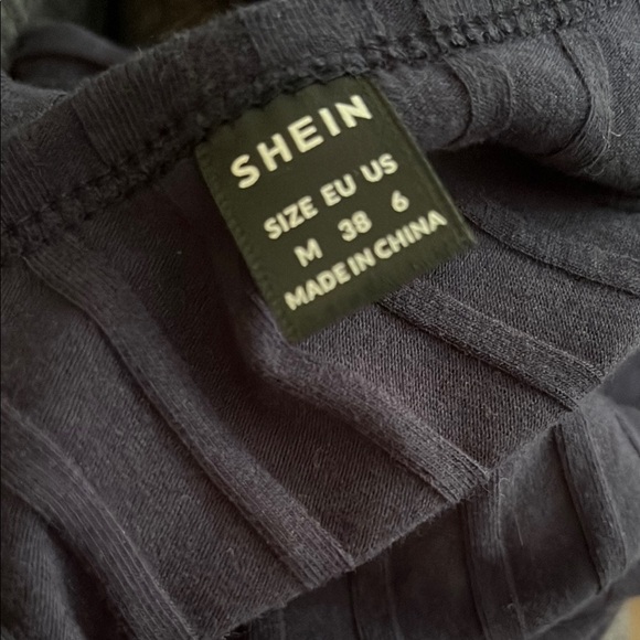 SHEIN Blue Ribbed Bodycon Mini Dress Cocktail size medium - Picture 6 of 7